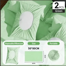 2 Sets Cool Breathable Full Pillowcase Set, Non-Slip Independent Pillowcase, Solid Color Easy To Put On, Soft And Skin-Friendly, Suitable For Hotel Use - View 13