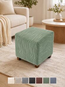 1PC Nordic Jacquard Ottoman Cover All Inclusive Home Decor Footstool Slipcovers Wasable Removable Footrest Seat Cover For Living Room Hotel Sofa Armchair - Multicolor - View 7