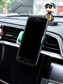 Car Air Vent Phone Holder, 360° Rotatable Universal Air Vent Clip Smartphone Mount, Lockable Portable Mini Phone Navigation Bracket, Suitable For 4.7-6 Inch Phones, Car Interior Accessory - A - View 5