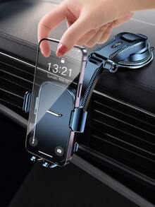 360° Rotatable Suction Cup Car Phone Holder, Flexible Long Arm Dashboard & Windshield Mount, Strong Adhesive Base Hands-Free Phone Stand, ABS Material Universal Smartphone Navigation Bracket, Suitable For Vehicles - A - View 2