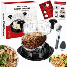 Large Chicken Shredder Tool Twist & Visible Lid Meat Shredder. Heavy Duty Fast Meal Prep Gadget For Chicken Breast & Pulled Pork. Anti-Slip Kitchen Accessory For Tacos, Enchiladas & BBQ. Perfect Cooking Gift For Foodies & Busy Moms. - Multicolor - View 14