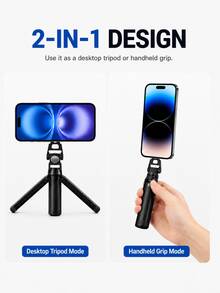 MIAOTU Tripod Ponsel Magnetik Portabel, 2-in-1 Dudukan Meja dan Pegangan Genggam, Dengan Antarmuka Sekrup 1/4", Cocok untuk Ponsel Pintar, Kamera, dan Lampu Pengisi, untuk Pemotretan Vlog, Selfie, Panggilan Video, dan Siaran Langsung - View 3