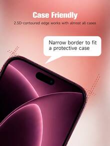 2pcs/Set High Definition Tempered Glass Screen Protector, Compatible With IPhone 18Pro/18Pro Max/17/17Pro/17Pro Max/16/15/14/13/12/11 Pro Max, Also Compatible With IPhone 7/8 Plus/X/XS Max/XR - 9H Hardness, High Definition Anti-Scratch(Non‑Full Screen ) - Clear - View 4