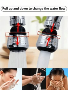 1pc Faucet Extender, Universal 360° Rotating Faucet Accessory, Anti-Splash Water-Saving Faucet Nozzle, Suitable For Balcony Sink And Bathroom, Convenient For Washing Vegetables And Cleaning Sink - Faucet Extender - View 7