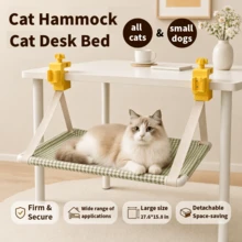 ENSSU [ Bestseller]Upgraded Grip-Clip Pet Hammock For Cats & Small Dogs, Tool-Free Installation Hanging Bed, Attaches To Tables Beds Windows Anywhere, Cozy Travel Rest Mat Gift,Gift, Present, Celebration - Standard - View 2