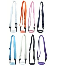 2pcs Adjustable Length Water Bottle Shoulder Strap, Handheld/Crossbody Strap With Handle, Bottom Protection, Fits 8-40oz Water Bottles - Multicolor - View 2