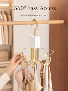 1-6pcs Rotating Belt Rack,Wardrobe Belt Organizer,360° Swivel,Space-Saving,Suitable For Storing Bras,Camisoles,Ties,Scarves,Towels,Wallets And Other Accessories,Applicable For Wardrobe,Bathroom,Kitchen,Essential For Back-To-School Season - Multicolor - View 4