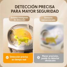 Self-Cleaning Automatic Cat Litter Box With App Monitoring, Open Design, 8L Capacity, Low Noise 45dB, And Washable Parts - Grey - View 4