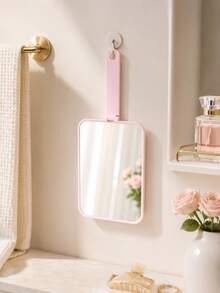 1pc Foldable Makeup Mirror With Stand, Portable High-Definition Desktop Vanity Mirror, Adjustable Angle Rectangular Tabletop Makeup Mirror, Suitable For Women And Girls, Bedroom, Dorm, Office And Daily Makeup Travel Portable Mirror - Multicolor - View 4