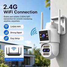 JOOAN Outdoor WiFi PTZ Dome Security Camera CAM720 APP 10X Zoom Two-Way Audio Full Color Night Vision Motion Detection Alarm Home Monitoring Supports Cloud And SD Card Storage - Black and White - View 7