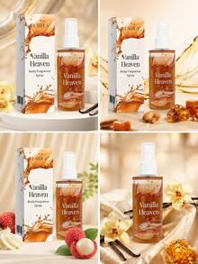 Vanilla Paradise Gourmet Body Mist, Top Notes Creamy Lychee, Middle Notes Vanilla Caramel, Base Notes Sandalwood Amber Musk, Long-Lasting Daily Fragrance 100ml - Multi Scents - View 5