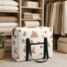 1pc Christmas Multi-Function Foldable Travel Organizer Bag, Shoulder Bag, Hand Luggage Bag, Trolley Bag, Large Capacity Portable Travel Storage Bag - View 18