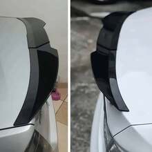 3pcs Set Glossy Black ABS Pneumatic Lip, Car Trunk High Kick Ducktail Spoiler, Adjustable Rear Spoiler, Enhances Handling And Style - A - View 4