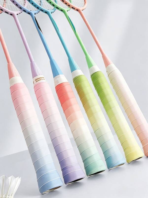 8 piezas Cinta de agarre para bádminton antideslizante y amortiguadora, cómoda envoltura de mango de bádminton, cinta de agarre degradada 7c, cinta de agarre profesional para tenis, adecuada para personas que necesitan tacto y buscan apariencia