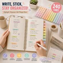 240 Buah Stiker Halaman Transparan Pastel 10 Warna, Stiker Indeks yang Dapat Ditulis dan Dipindahkan, Penanda Halaman Berwarna & Stiker Buku untuk Memberi Anotasi pada Buku, Buku Catatan, Perencana, Catatan Belajar, Dokumen, Perlengkapan Sekolah, Perguruan Tinggi, Kantor & Pengorganisasian Harian - Satu-Ukuran - View 6