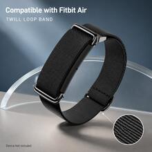1 buah Tali Kepang Anyaman Diagonal yang Dapat Diatur, Cocok untuk Udara, Gelang Pengganti Nilon Lembut dan Bernapas dengan Gesper Logam - Untuk Fitbit Air - View 5
