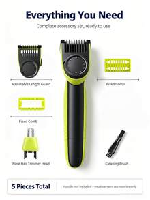 2/3/4/5pcs Set Of Guard Comb For One Blade Set, Adjustable 14-In-1 Precision Comb With Body Guard, Skin Protector, Attachments For Shaving, Grooming, With 14 Length-Settings,Compatible With QP210/50 220 2523 2520 - A - View 6