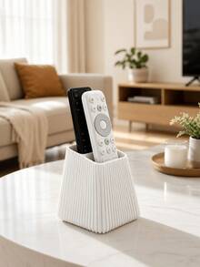 Vertical Striped Remote Control Holder, TV, Air Conditioner And Home Remote Control Decorative Storage Box, Convenient Desktop Organizer, Modern Home Essential, Home Accessories And Living Room Decor - Multicolor - View 5
