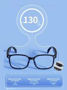 Lenovo GL2 Smart Bluetooth Audio Glasses: High-Transmittance Lenses, Open-Back Design For High-Definition Calls, Fingerprint Touch Control, IPX4 Waterproof, Versatile Glasses For Commuting, Travel, And More. - View 10