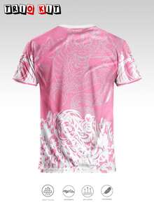 Spain Madrid Special Edition Men's Football Jersey, Soft Sports Top Decorated With Los Blancos, Blue Lock Prints, Suitable For Matches, Gifts And Casual Wear - Pink - View 3