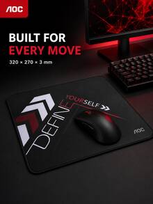 AOC Gaming Mouse Pad, Smooth Cloth Surface, Precision Stitched Edge, Non-Slip Desk Mat For Gaming & Office, Compact/Large Size - View 5