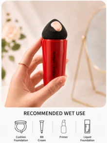Giorgio Armani Armani Red Tube Beauty Blender, 1pc, Soft Sponge For Even Powder Application, Lightweight Tapping For Smooth Makeup Without Cakey Finish, Suitable For All Skin Types - Makeup Sponge - View 5