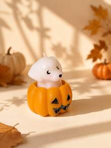 White Ghost Dog + Pumpkin - A - View 2
