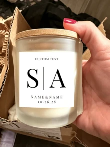 1/12/24pcs Customized Scented Candle Stickers, Personalized Photo Logo Stickers, Suitable For Scented DIY, Handmade Candle Making, Home Fragrance Decoration, Perfect For Gifting To Best Friends, Lovers, Handmade Enthusiasts, Gift Customers, Home Decor Enthusiasts, Suitable For Weddings, Birthdays, Parties, Various Holidays - Multicolor 1 - View 6