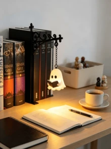 Vintage Bookshelf Lamp, Creative Wall Light, Ghost Book Decor, LED Ambient Light, Suitable For Book Dividers And Reading Nooks, Soft Warm Light, Perfect For Study, Desk, Bookshelf, Ins Style Bookshelf Decoration, Ideal Gift Choice - Bookend Light - View 2
