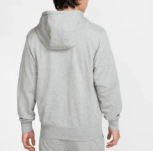 Nike Club Full-Zip Hoodie Sweatshirt Men's Grey - Grey - View 5