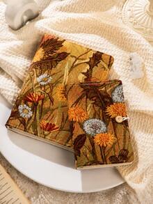 2pcs A5 & A6 Vintage Floral Refillable Notebook Set, Plant Woven Fabric Cover Loose Leaf Planner, With Button Closure, Artistic Writing Journal, Suitable For School, Office, Study And Gift - Upgraded Fabric Surface - View 8