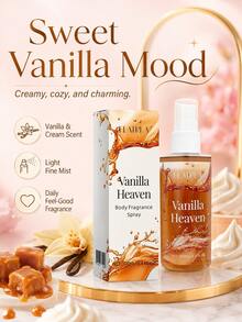 Vanilla Paradise Gourmet Body Mist, Top Notes Creamy Lychee, Middle Notes Vanilla Caramel, Base Notes Sandalwood Amber Musk, Long-Lasting Daily Fragrance 100ml - Multi Scents - View 3