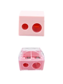 140/60/20/3/2/1 Dual-Use Large And Small Double Hole Makeup Pencil Sharpener, Square Eyebrow Pencil Dedicated Makeup Pencil Sharpener, Minimalist Pencil Sharpener, Pencil Sharpener - Multicolor - View 8