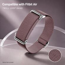 1 buah Tali Kepang Anyaman Diagonal yang Dapat Diatur, Cocok untuk Udara, Gelang Pengganti Nilon Lembut dan Bernapas dengan Gesper Logam - Untuk Fitbit Air - View 13