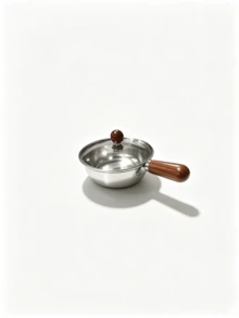 6.3in Stainless Steel Pot With Heat-Resistant Wooden Handle | Suitable For Induction Cooker, Non-Slip, Even Bottom Heating - Perfect For Dorms, Offices, RVs, Small Kitchens, Single Cooks - Multicolor - View 14