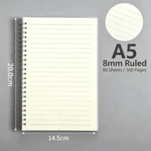 Spiral Bound Notebook, 8mm Ruled, 80 Sheets (160 Pages), A5 B5 A6 Pocket Diary, Office And School Supplies - 1 Pack - View 6