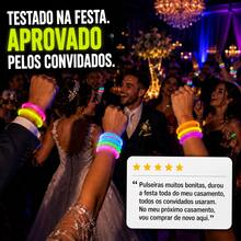 -200 UNIDADES PULSEIRA NEON ADEREÇOS BALADA FLUORESCENTE FESTA LED FESTA BALADA BRILHO CASAMENTO BALADA BOA QUALIDADE - Multicolorido - Visão 9