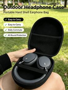 Hard Shell Headphone Carrying Case, Shock‑Proof Pressure‑Resistant Over‑Ear Headset Storage Bag, Portable Bluetooth Headphone Protective Case For Travel Outdoor Use - Multicolor - View 2