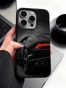 1 قطعة بطانية هاتف TPU ناعم بتصميم سيارة رياضية مع أضواء خلفية سوداء وحمراء، شخصي وبسيط، مقاوم للسقوط، تغطية كاملة، مقاوم للبقع، متوافق مع Apple 18 17 16 15 14 13 12 11 Pro Max Air - متعدد الألوان - مشاهدة 2