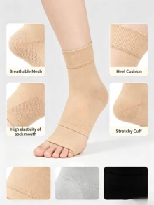 Ankle Support Sleeve, Compression Ankle Brace, High Elastic Knitted Fabric, Thin Open Toe Short Sock Style Ankle Support, Breathable Gentle Compression For Sprain Recovery, Unisex, Suitable For Running, Gym Fitness, Daily Walking, Ankle Injury Protection - Multiple Styles - View 7