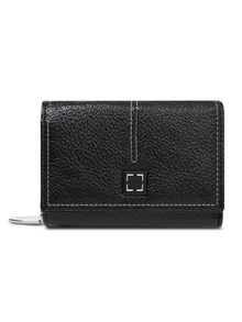 New Vintage Classic Black Litchi Texture Wallet, 3-In-1 Design With Card Slots, Coin And Bill Compartments, Versatile Luxury Litchi Texture - Black - View 6