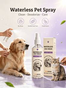 Pet Waterless Cleaning Spray, No-Rinse Daily Convenient Cleaning And Deodorizing Fur Refreshing Spray, Keeps Skin Hydrated, Suitable For Puppies And Senior Dogs, Essential For Home Pet Care, Convenient And Time-Saving, Practical Small Gift For Family And Friends On Holidays, Christmas, Halloween - 100ml - View 9