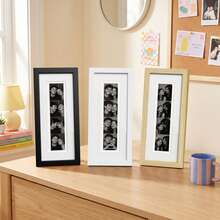 1pc Photo Booth Frame, 2x6 Inch And 2x8 Inch Photo Frame, Suitable For Dorm And Bedroom Decor, Panoramic Collage Photo Frame, Modern Minimalist Wall Hanging Frame, Suitable For Family Photos, Bedroom And Living Room Decor, Wall And Desktop Photo Frame Gift (Photos Not Included) - 1PC - View 1