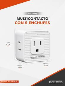 black & decker Adapters & Multi-Outlets - White - View 3