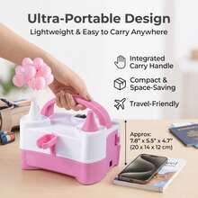 AOYI Balloon Air Pump, Portable Automatic Dual Nozzle Balloon Inflator, Suitable For Birthday And Wedding Balloon Party Decoration, Halloween Essential - US A Type Plug(110-127V) - View 4