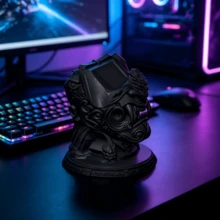 1個幽靈面孔戰士遊戲控制器收納架 3D列印遊戲主機支架 桌面裝飾收納擺飾 - A - 查看 5