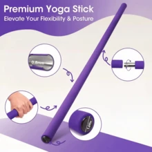 Yoga Stretching Bar, Adjustable Flexibility And Balance Training Stick, Multi-Function Fitness Bar With Non-Slip Foam Handle, Suitable For Stretching, Fitness, And Body Relaxation - Multicolor - View 9