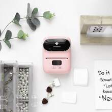 Phomemo M110 Wireless Label Printer - 203dpi Portable Label Maker, Suitable For Small Business, Office, Store - Compatible With IOS/Android And PC - Suitable For Barcode, Price, Logistics, Address And Clothing Labels - Pink - View 8