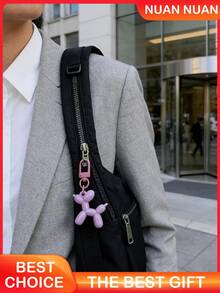 10pcs Cute Candy Color Balloon Dog Keychains, Dopamine Resin Dog Pendant, Lobster Clasp Key Ring, Cartoon Animal Charm. Suitable For Bags, Wallets, Pencil Cases, Car Keys, Perfect Gift For Friends, Family And Colleagues (Random Color). - A - View 9