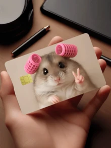 1/2/4pcs Curly Hair Mouse Credit Card Stickers, Cute Pet Party Birthday Gift, PVC Material Anti-Fingerprint Anti-Scratch Wear-Resistant Skin, Suitable For Men, Women, Couples, Small Chip Card, Bank Card, Credit Card, Transportation Card, Student Campus Card DIY - Type a - View 12